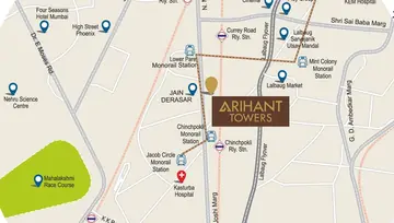Location of MJ Arihant Towers - Image 18549