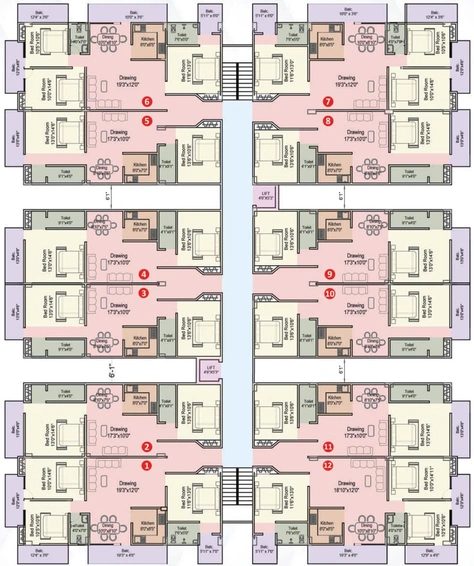 Floor Plan of Sita Dular Enclave in Danapur, Patna - Image 6343
