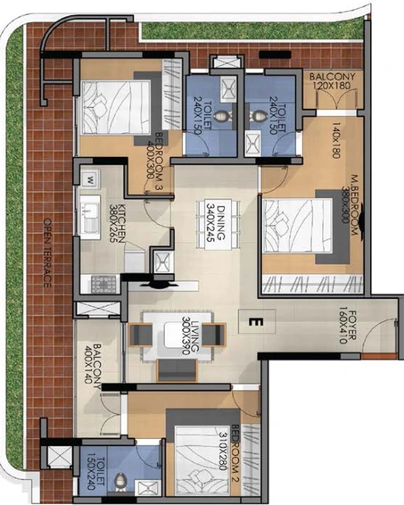3 BHK Flat in Asset Limelight in Edappally, Kochi - Image 492937