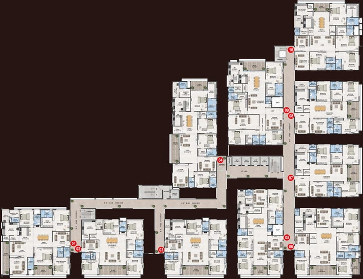 Floor Plan of MVV The Peak in Siripuram, Visakhapatnam - Image 57960