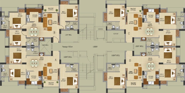 Master Plan of Skyline Xylus in Kakkanad, Kochi - Image 47245