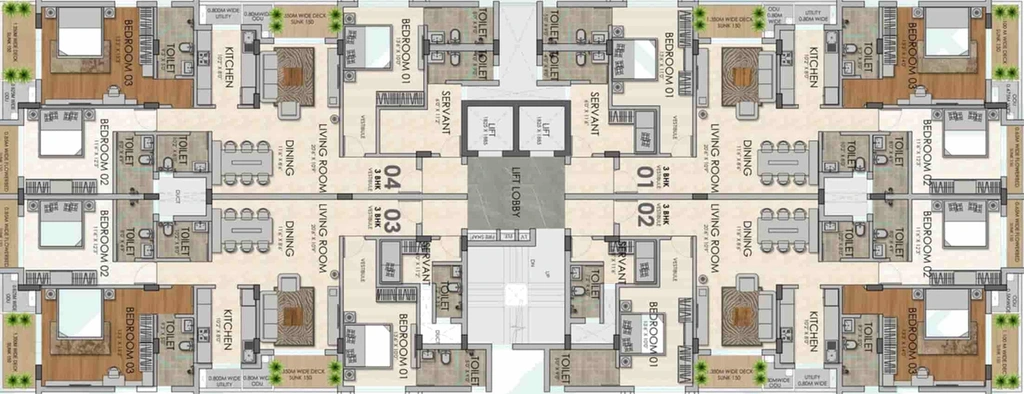 Floor Plan of Utkal Aspire in Khurda, Bhubaneswar - Image 6612