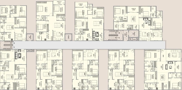 Floor Plan of MVV Green Field in Yendada, Visakhapatnam - Image 45000