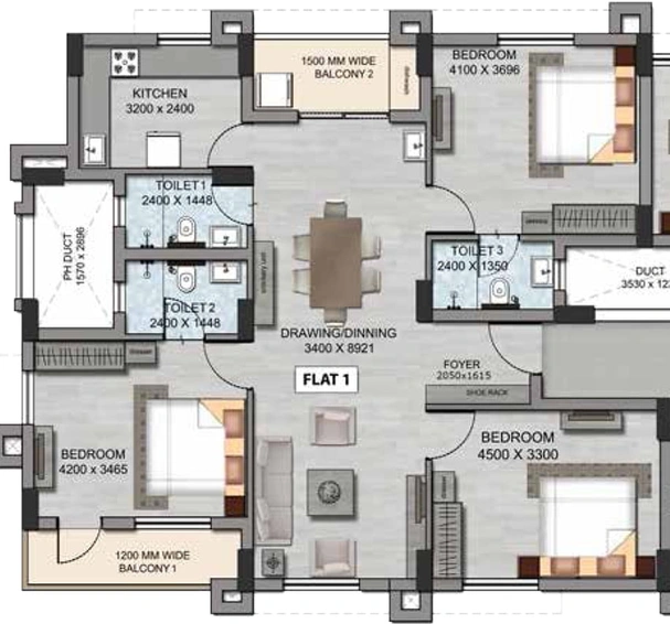 3 BHK Flat in Utkal Greenex in Sundarpada, Bhubaneswar - Image 384036