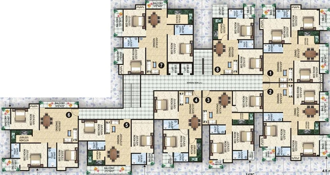 Floor Plan of Nyasa Prabhu Lakshman Heights in Danapur, Patna - Image 6381