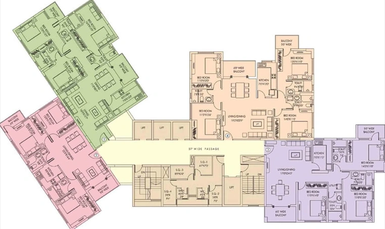 Floor Plan of Utkal Heights in Pahala, Bhubaneswar - Image 6637