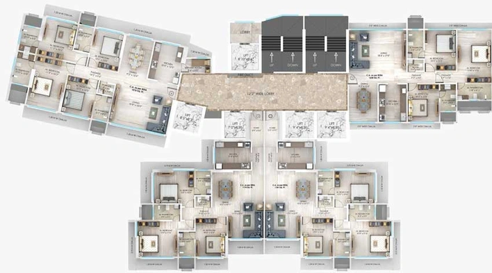 Floor Plan of Laxmi Raajvilas in Malad West, Mumbai - Image 18587