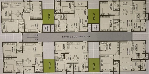 Floor Plan of MVV Meridian Homes in Madhurawada, Visakhapatnam - Image 45027