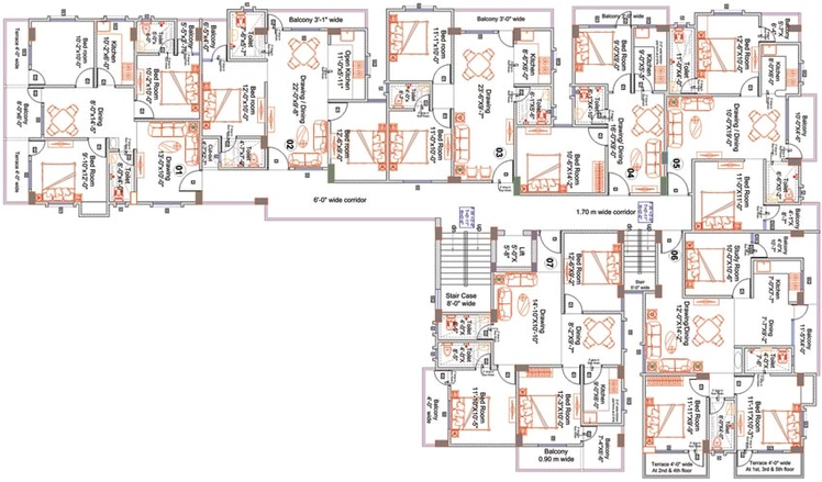 Floor Plan of SLNB Avighna in Jagdeo Path, Patna - Image 6387