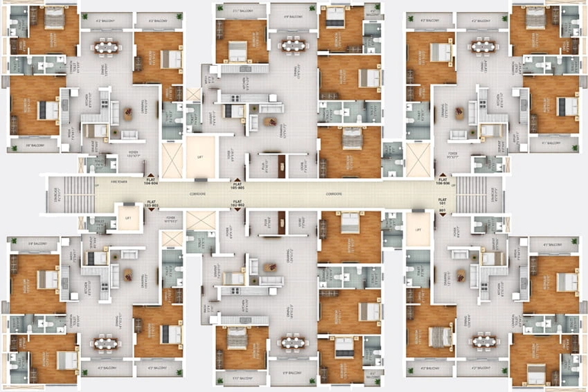 Floor Plan of Archid Elite in Patia, Bhubaneswar - Image 6648