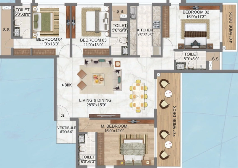 4 BHK Flat in Utkal Levels in Pahala, Bhubaneswar - Image 496253