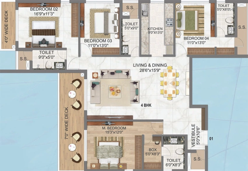 4 BHK Flat in Utkal Levels in Pahala, Bhubaneswar - Image 496254