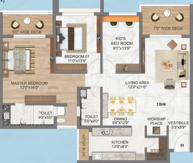 3 BHK Flat in Utkal Levels in Pahala, Bhubaneswar - Image 496250