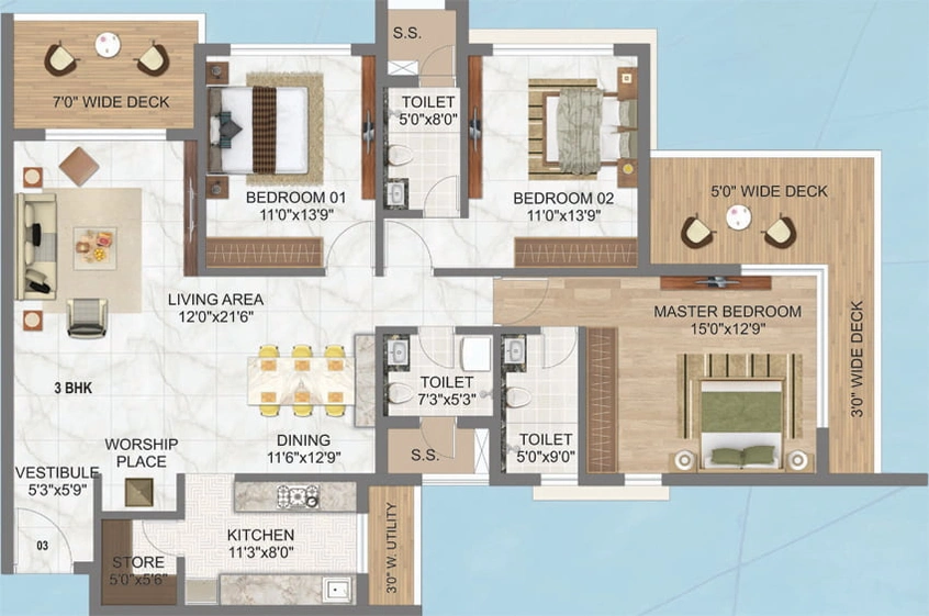 3 BHK Flat in Utkal Levels in Pahala, Bhubaneswar - Image 496251