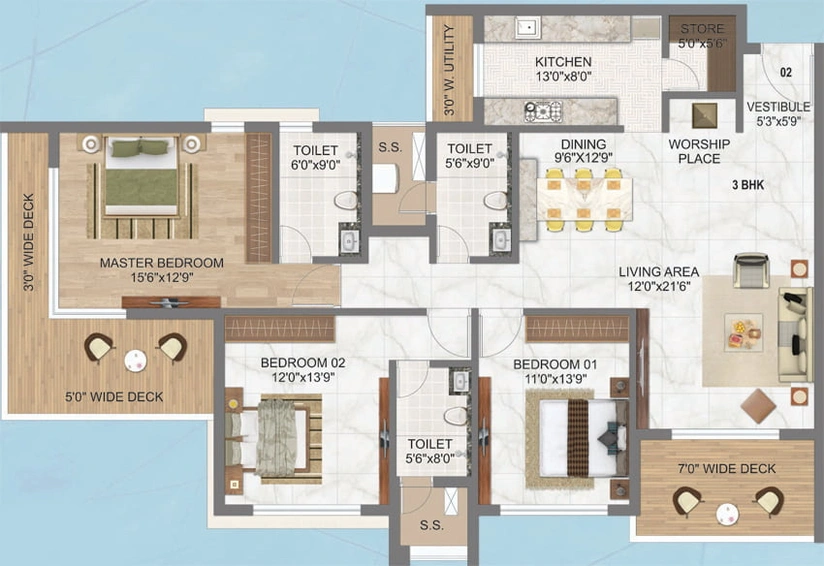3 BHK Flat in Utkal Levels in Pahala, Bhubaneswar - Image 496252