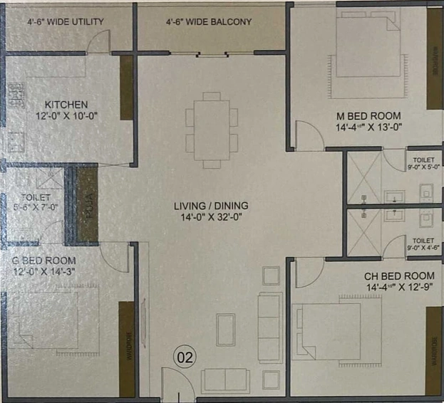 3 BHK Flat in MVV Satya Homes in Seethammadhara, Visakhapatnam - Image 488501
