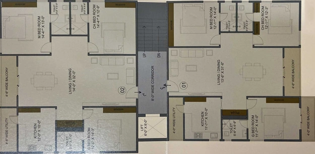 Floor Plan of MVV Satya Homes in Seethammadhara, Visakhapatnam - Image 45111