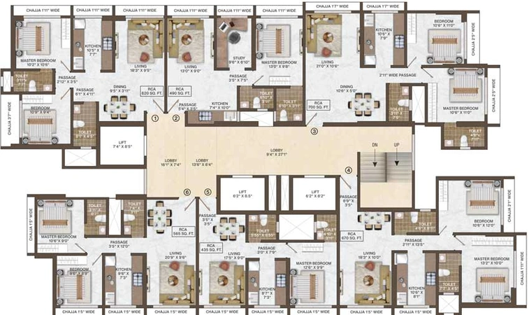 Floor Plan of Laxmi Shrushti in Goregaon West, Mumbai - Image 18604