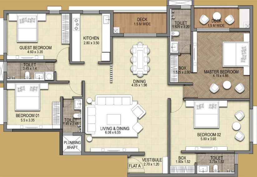 4 BHK Flat in Utkal Prime in Patrapada, Bhubaneswar - Image 385561
