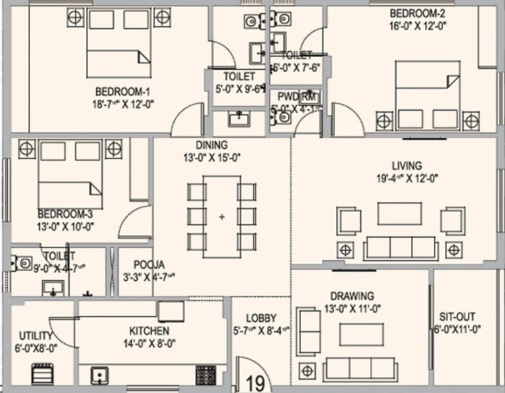 3 BHK Flat in MVV Sunrise in Madhurawada, Visakhapatnam - Image 390157