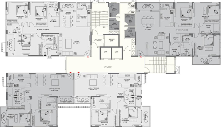 Floor Plan of Utkal Reserve in Patrapada, Bhubaneswar - Image 48970