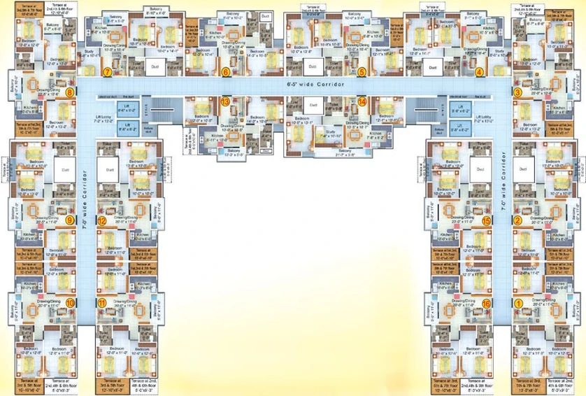 Floor Plan of Kirti Dharni Dhar Kuwar Enclave in Bailey Road, Patna - Image 6310