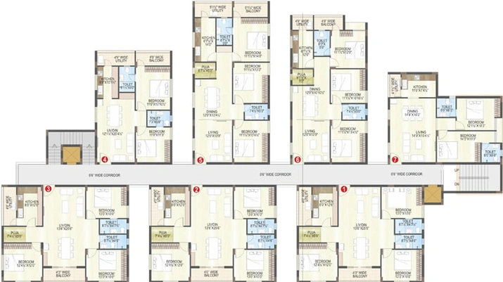 Floor Plan of MVV Greens in Yendada, Visakhapatnam - Image 45154