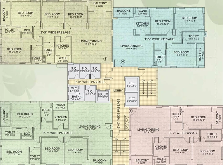 Floor Plan of Utkal Royal Residency in Gautam Nagar, Bhubaneswar - Image 6763