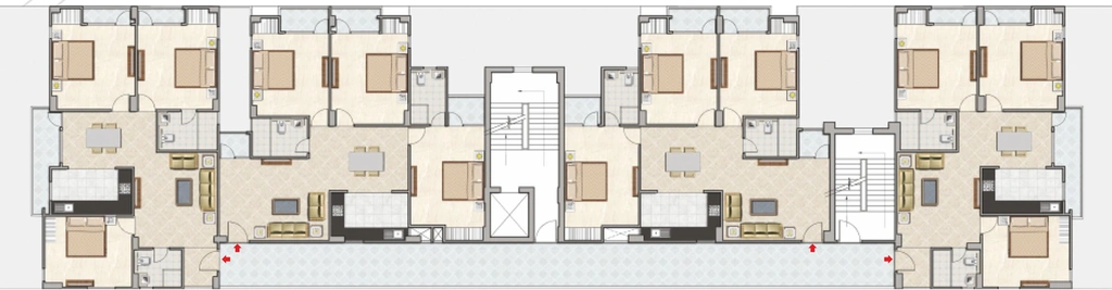 Floor Plan of Square Officers Enclave in Danapur, Patna - Image 6318