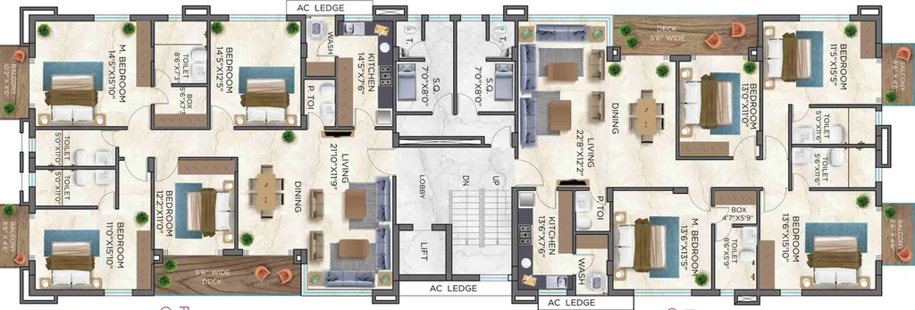 Floor Plan of Utkal Sapphire in Laxmisagar, Bhubaneswar - Image 6775