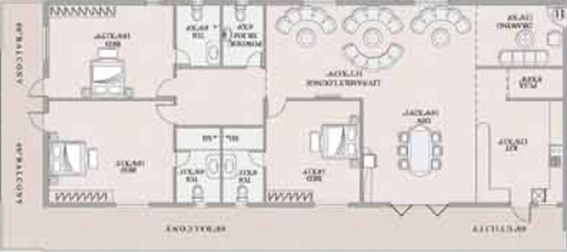 3 BHK Flat in MVV Royal Gardens in Siripuram, Visakhapatnam - Image 488667