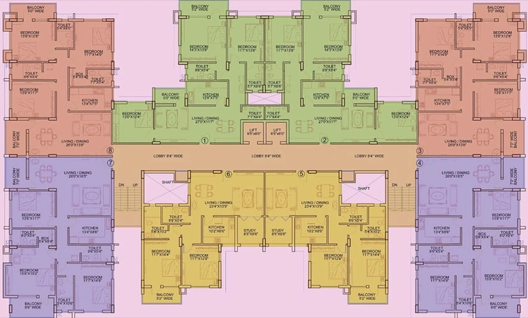 Floor Plan of Utkal Vatika in Jharapada, Bhubaneswar - Image 6800