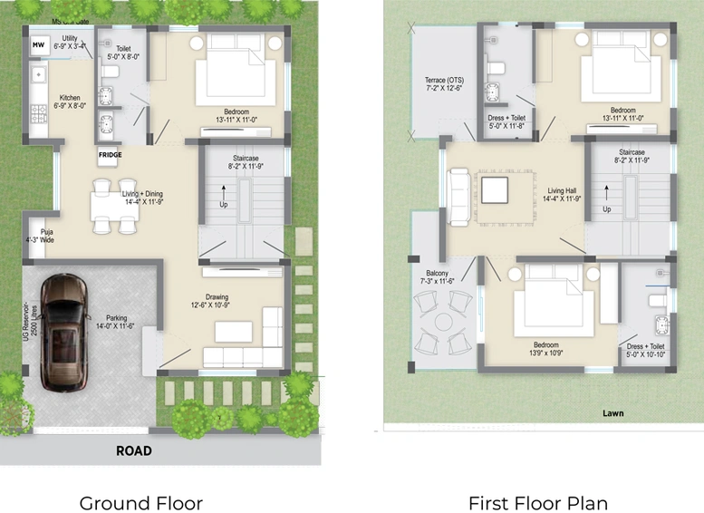 3 BHK House/Villa in Z Magnolia Residency in Cuttack, Bhubaneswar - Image 385543