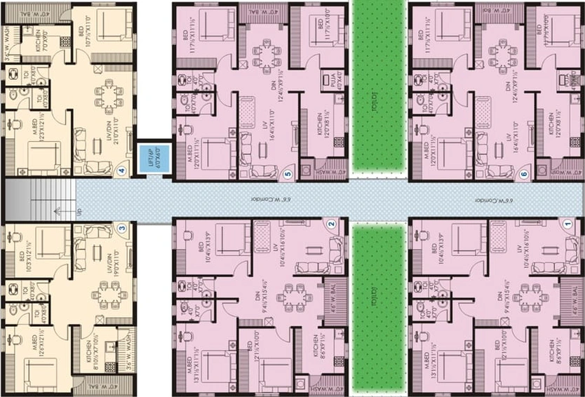 Floor Plan of MK Vista in Madhurawada, Visakhapatnam - Image 45313