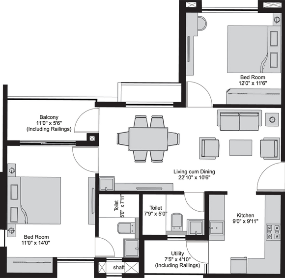 2 BHK Flat in DN Fairytale in Info Valley, Bhubaneswar - Image 512744