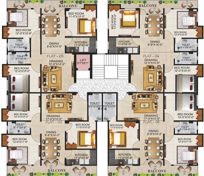 Floor Plan of Maitreyee Vaishnavi Enclave in Danapur, Patna - Image 6334