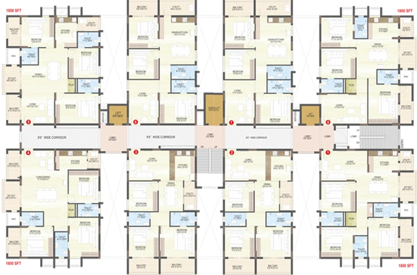 Floor Plan of MVV City in Madhurawada, Visakhapatnam - Image 45461