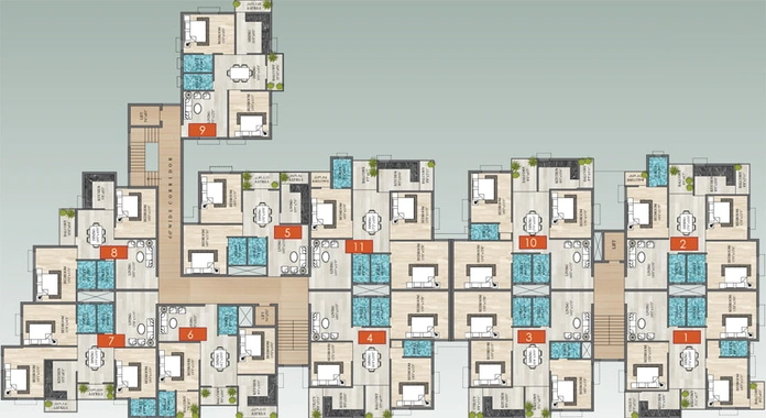 Floor Plan of Covenants LA Casa in Kalinga Nagar, Bhubaneswar - Image 92843