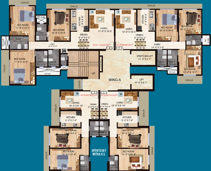 Floor Plan of Nicco Himalaya in Andheri East, Mumbai - Image 18625