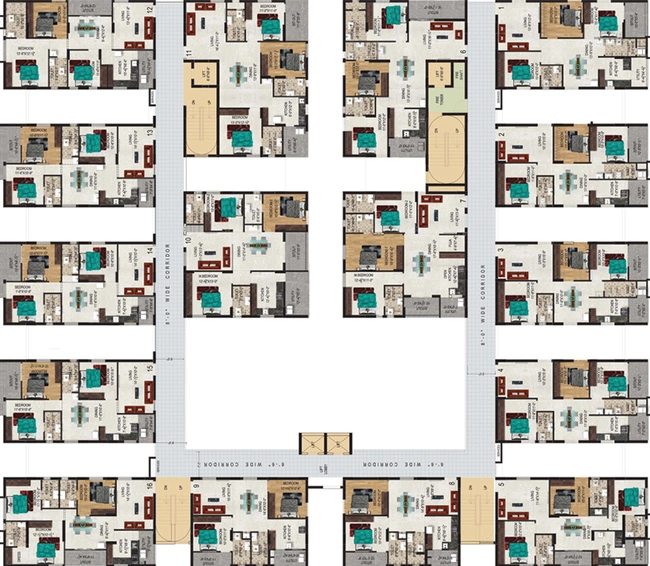 Floor Plan of MVV Orchid in Pothinamallayya Palem, Visakhapatnam - Image 45527