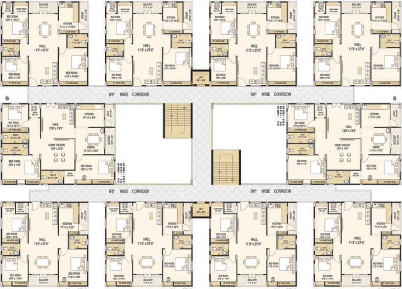 Floor Plan of Sardar Nest Sapphire in Gajuwaka, Visakhapatnam - Image 45577