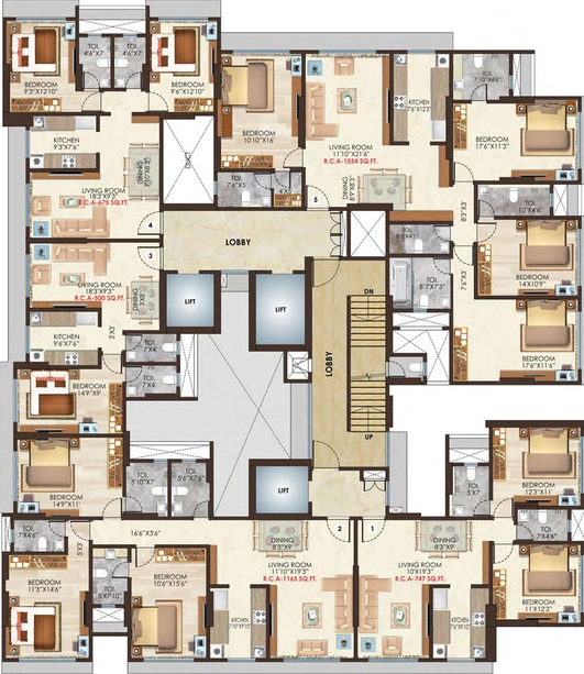 Floor Plan of Nicco Keshav in Vile Parle West, Mumbai - Image 18633