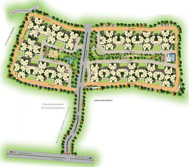 Master Plan of Puravankara Bluemont in Singanallur, Coimbatore - Image 6451