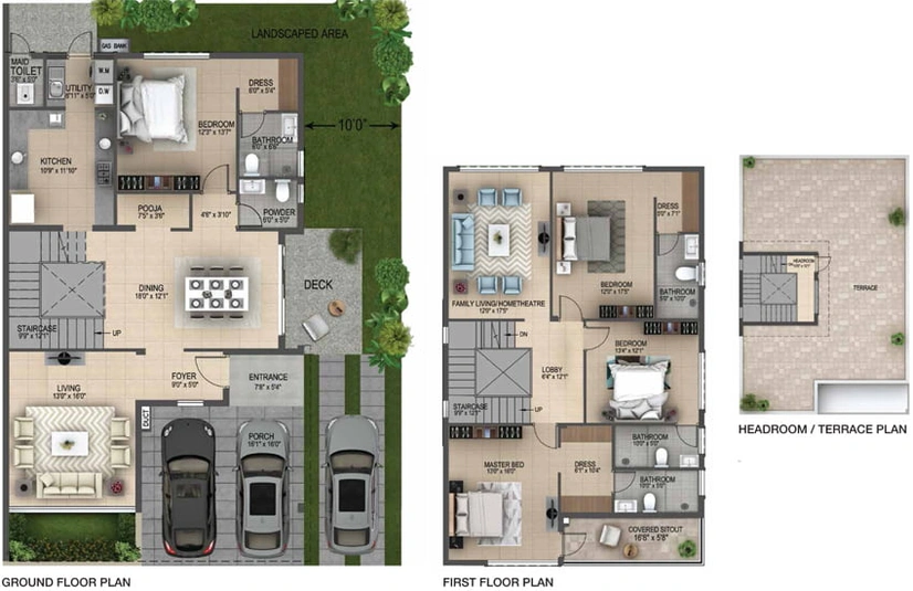 4 BHK House/Villa in Casagrand Cosmos in Vellakinar, Coimbatore - Image 382346