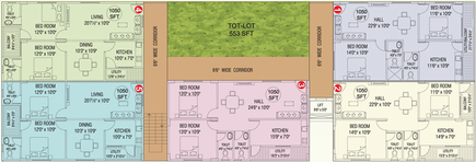 Floor Plan of Rohini Dolphin Towers in Madhavadhara, Visakhapatnam - Image 45664