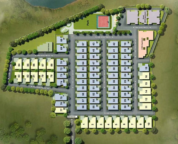 Master Plan of Casagrand Aqua in Kuniyamuthur, Coimbatore - Image 49358