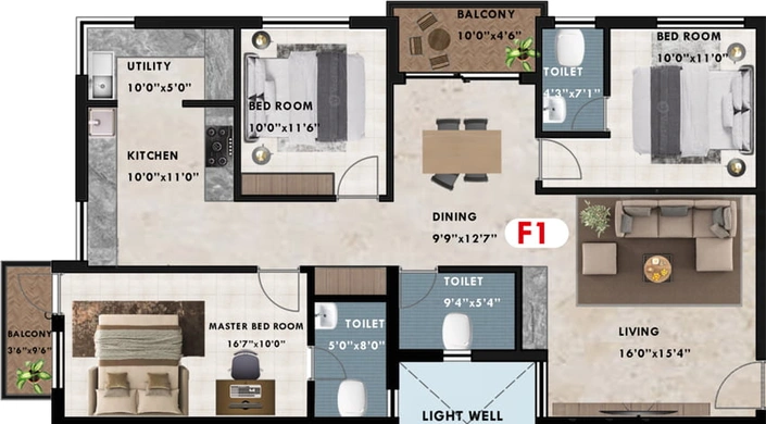3 BHK Flat in KK Vikasa Apartment in Saravanampatti, Coimbatore - Image 537469