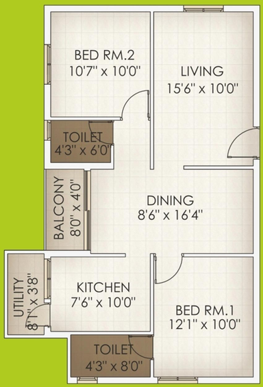 2 BHK Flat in Marutham Coconut Grove in Vellakinar, Coimbatore - Image 382549