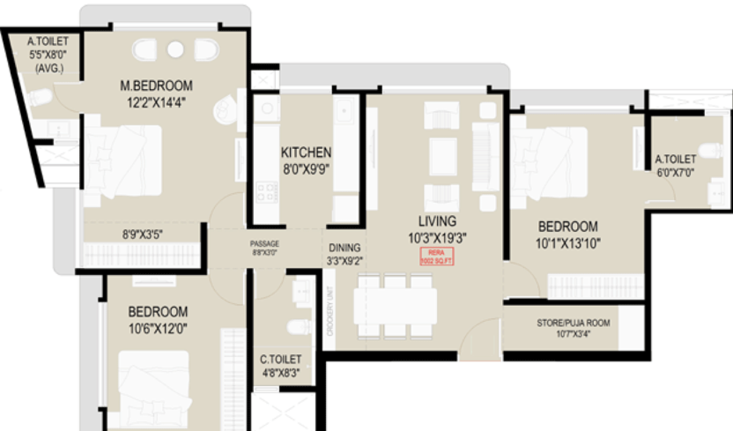 3 BHK Flat in Mesacon Nest in Andheri West, Mumbai - Image 436971