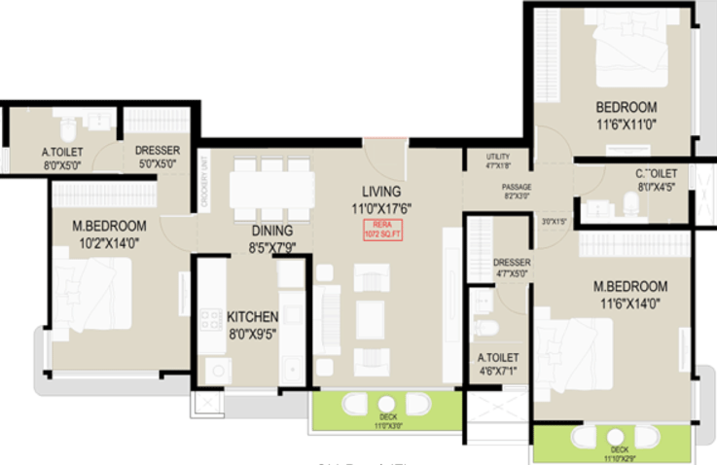 3 BHK Flat in Mesacon Nest in Andheri West, Mumbai - Image 436972